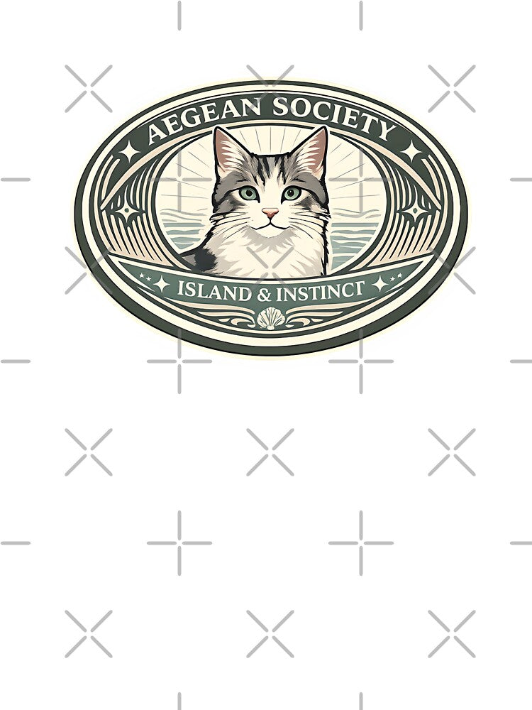 Aegean Society Vintage Cat Emblem by postmarkpaw