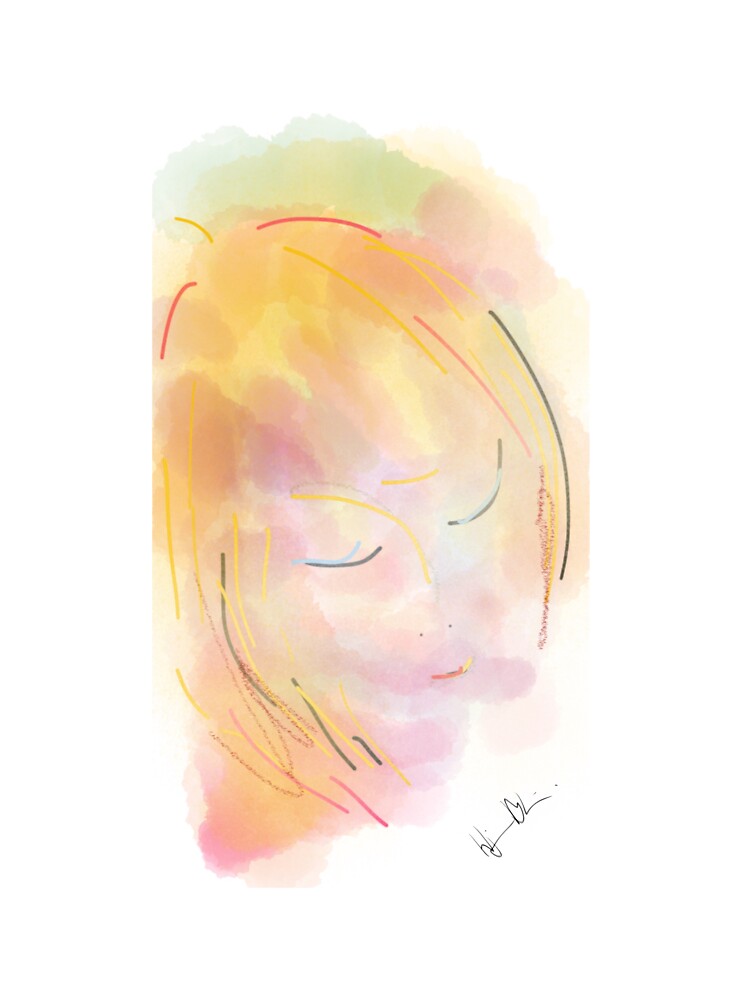 Girl - Soft painting 016 by Hjortur