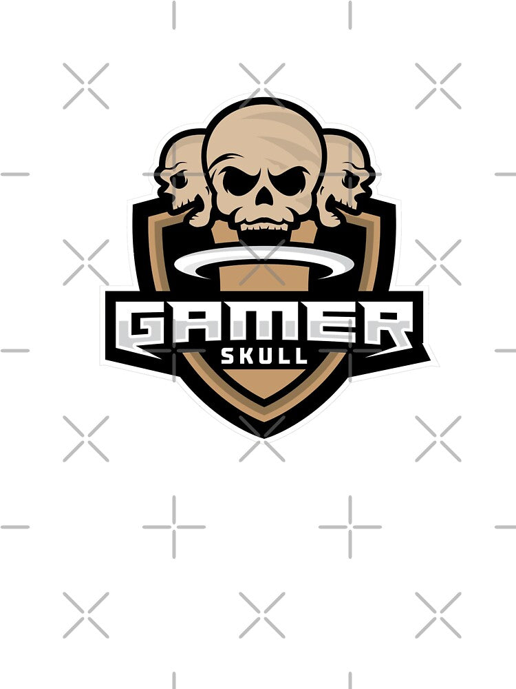 Gamer Skull Logo Sticker– Cool Gaming Skull Emblem for Gamers, Streamers & Esports Fans by animyrox