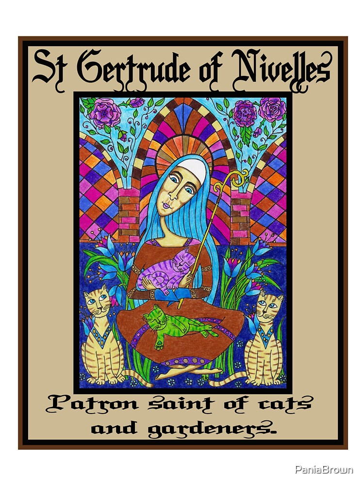 St Gertrude of Nivelles by PaniaBrown