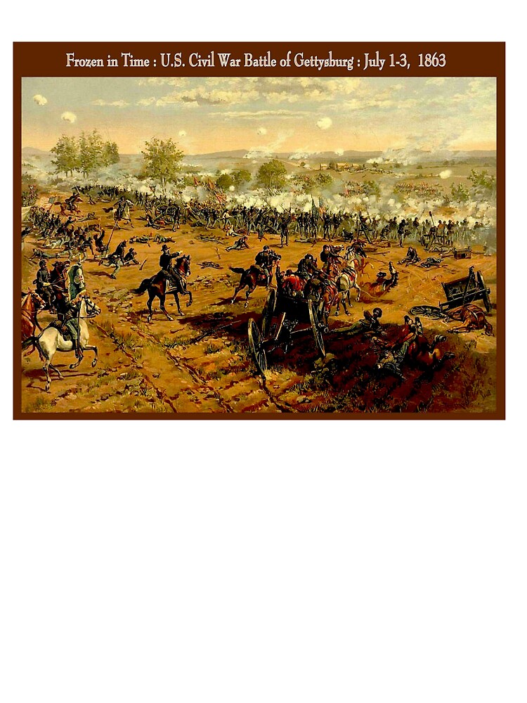 BATTLE OF GETTYSBURG : Vintage U.S. Civil War Painting Print by posterbobs