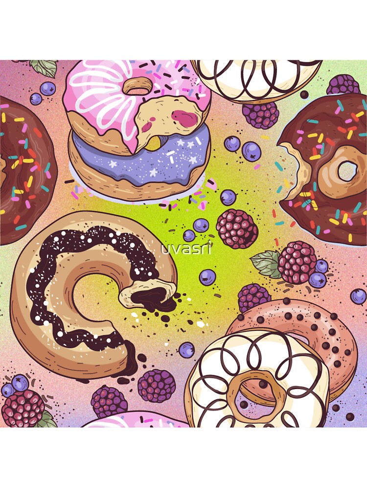 Donut with bite illustration by uvasri
