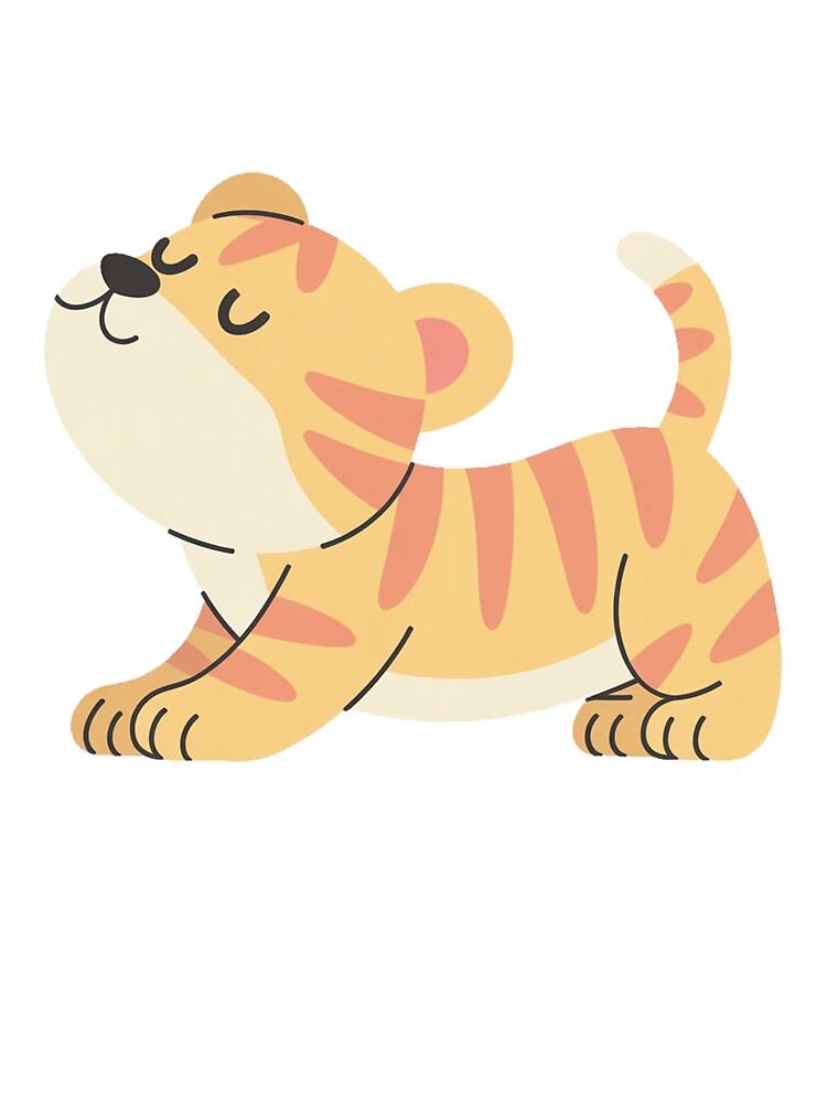 Yoga Lover Gift Cute Tiger Meditation by QuiteOrbit