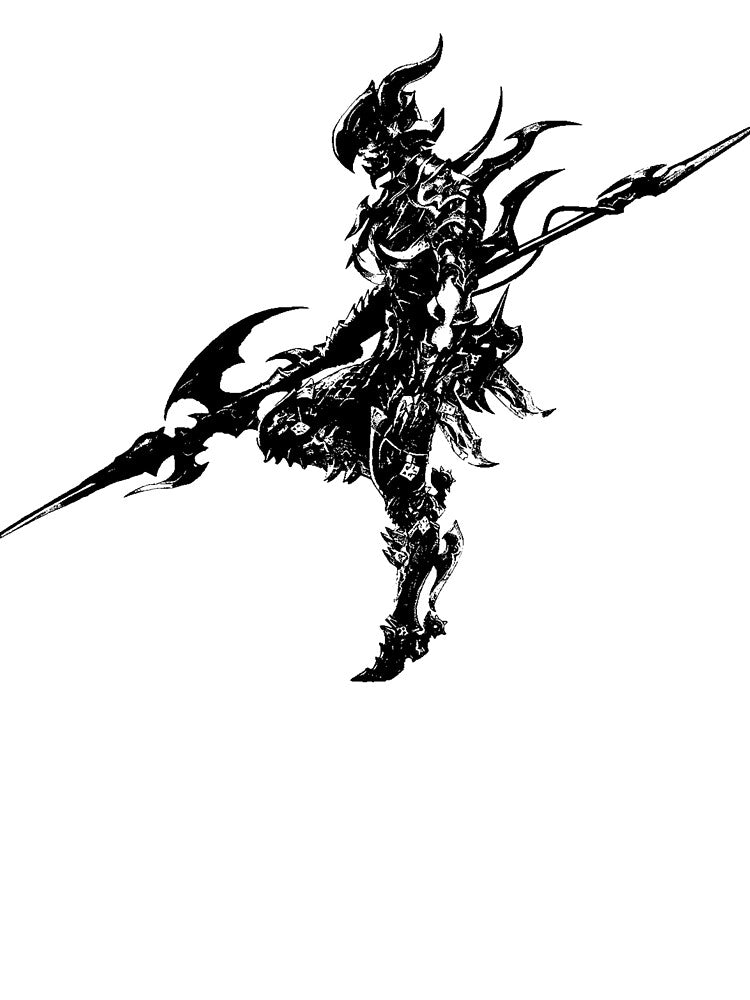 Final Fantasy Main Logo - Dragoon/ Lancer Silhouette by NEOFO