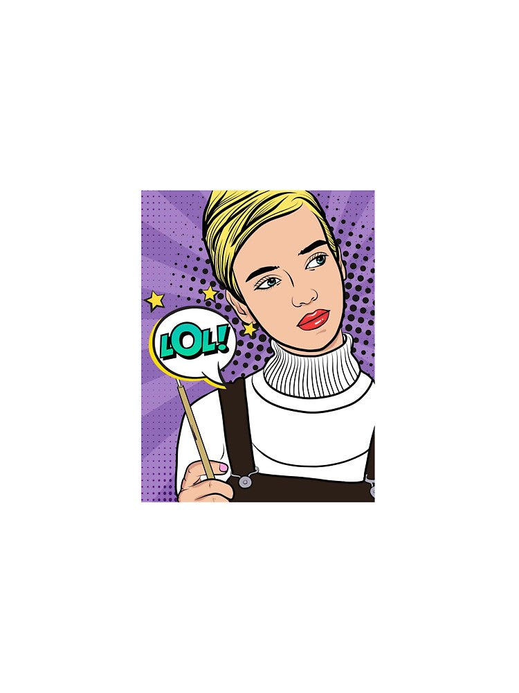 Elegant pop art girl. by DEDDANGART