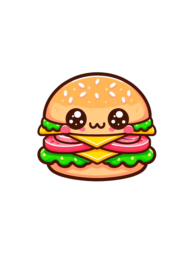 cute kawaii burger by tomamatear