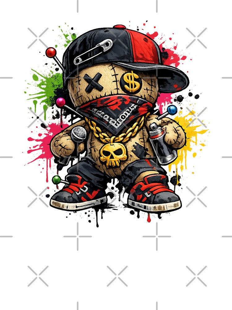 Hip Hop Voodoo Bear Graffiti Streetwear Plush Character Art by jimbo7664