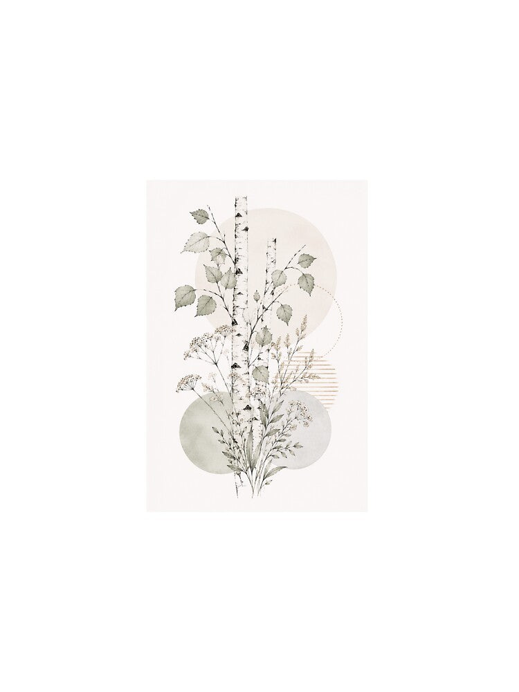 Minimalist Scandi-Boho Birch Branch Print by AlexGreaney