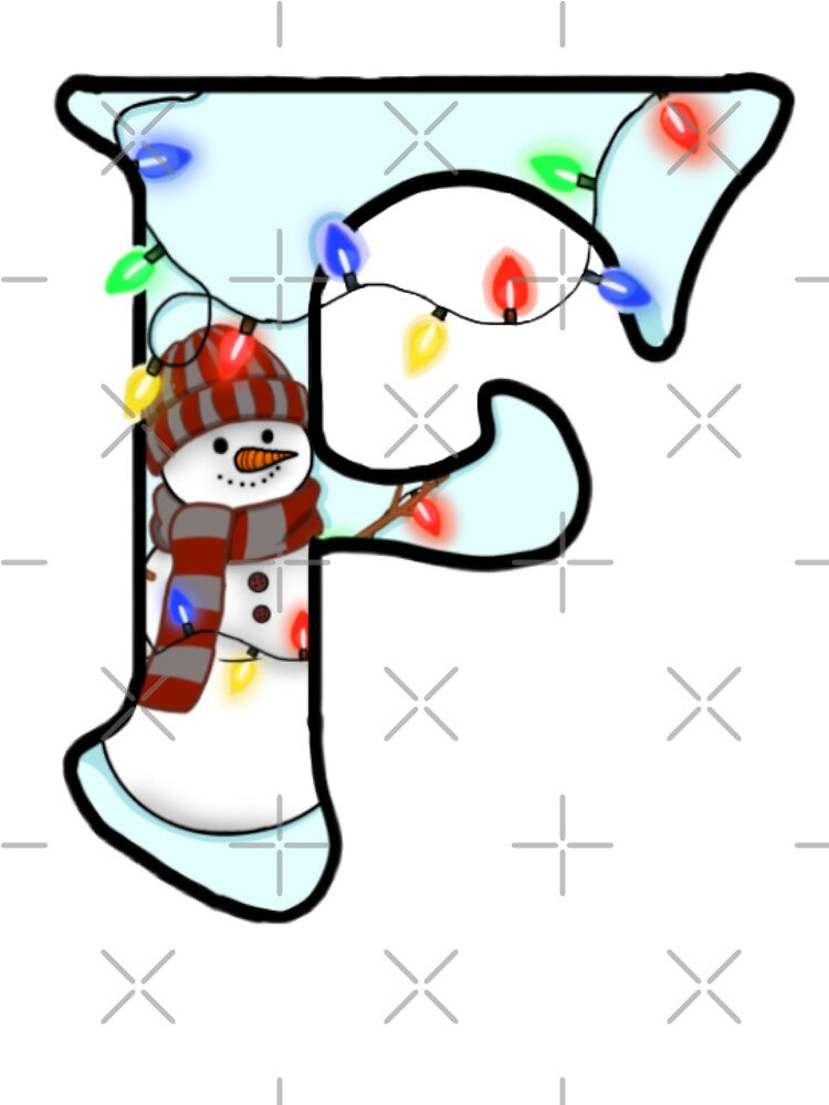 Holiday themed letter F by Artistkhg