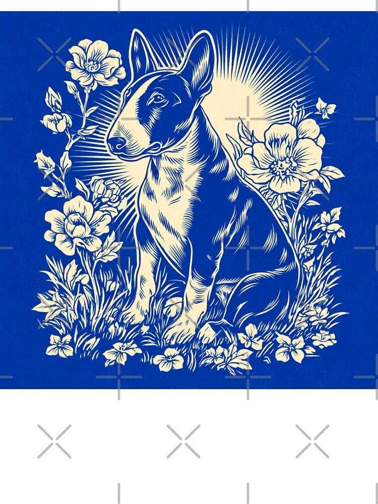 Lino cut Bull terrier by MendaciousMina
