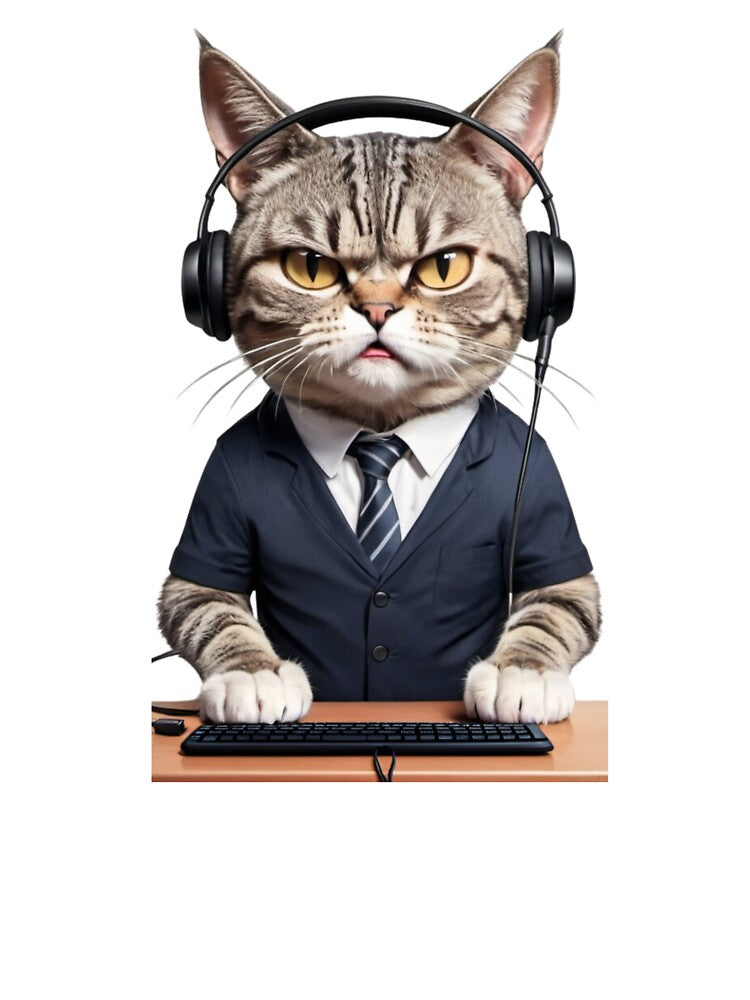 Customer Service Cat by PhatsTheCat