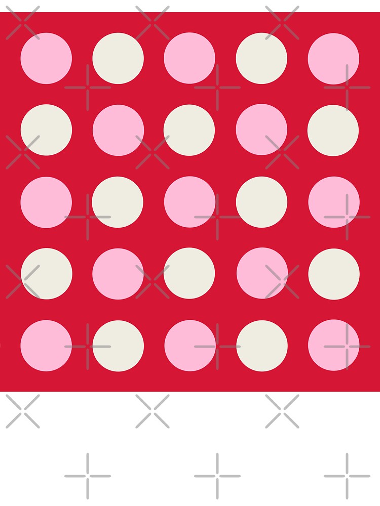 COTTON CANDY PINK, CREAM and RED Symmetrical POLKA DOTS by RachelMacht