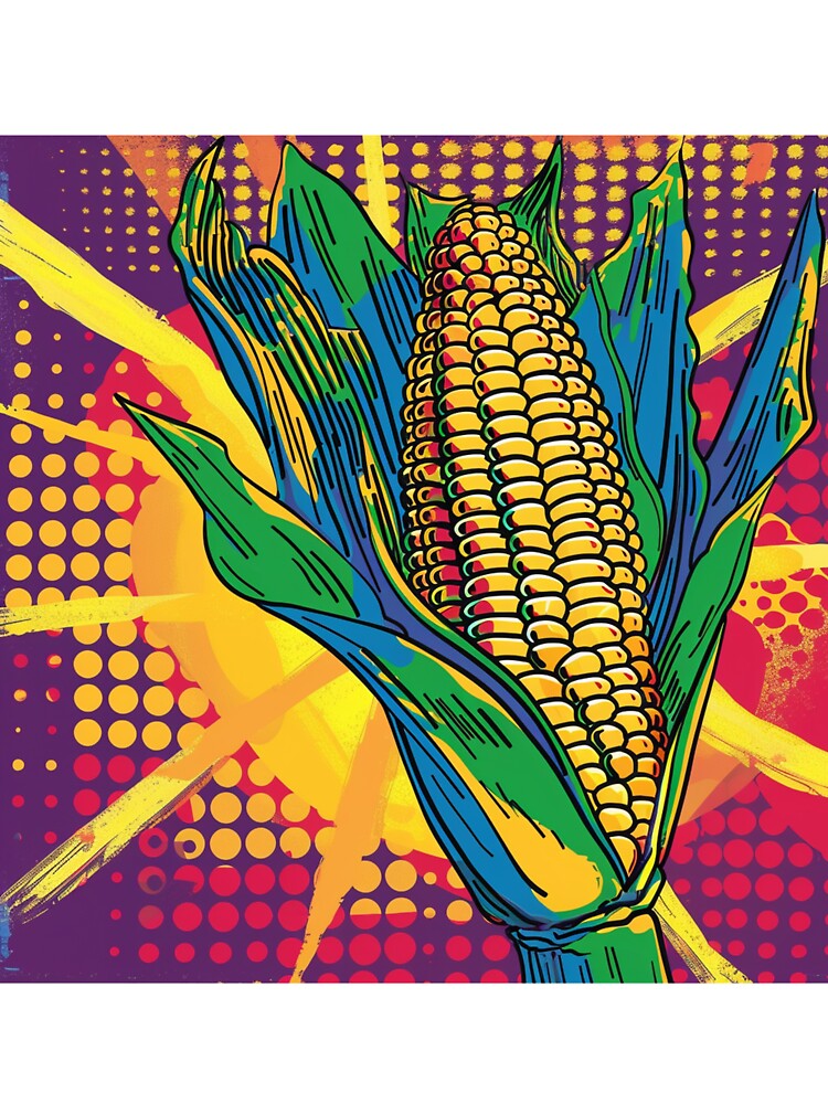 Corn Cob Pop Art 4 by AstroRisq