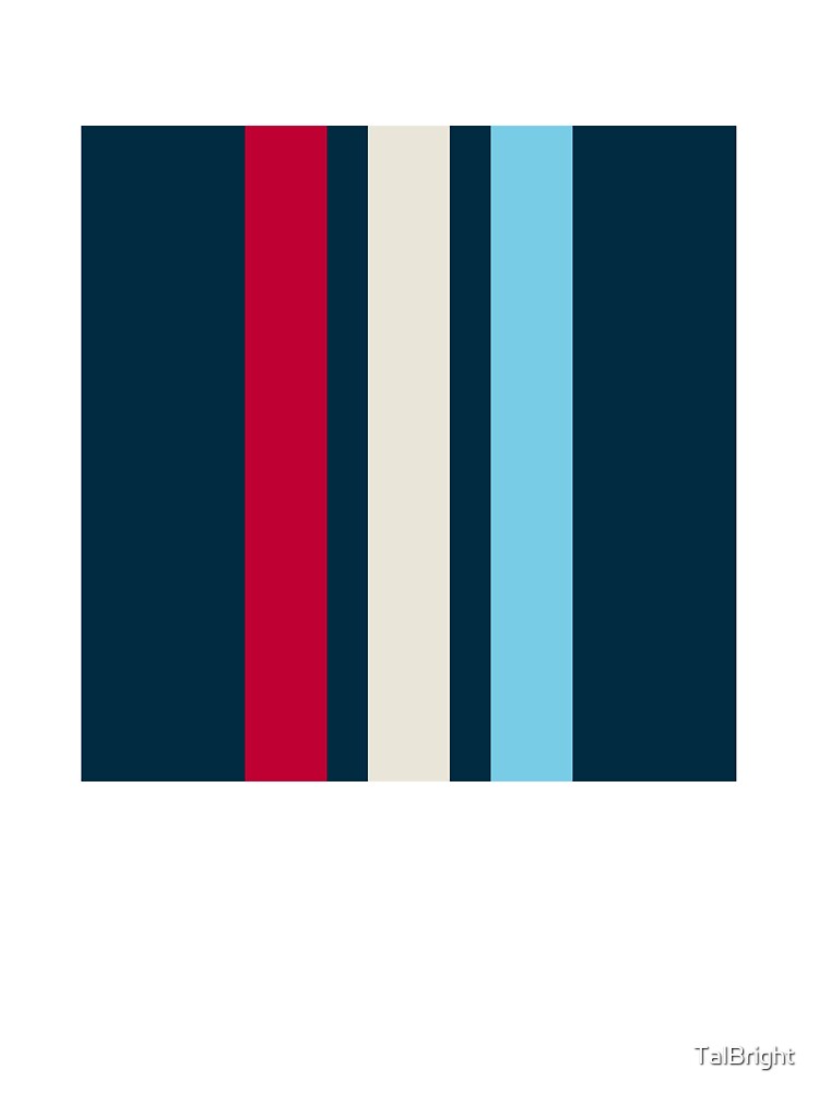 Retro vintage color stripes - red white blue by TalBright