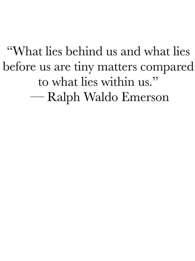 Ralph Waldo Emerson Quote – What Lies Within Us Typography Design by The Prose Atelier