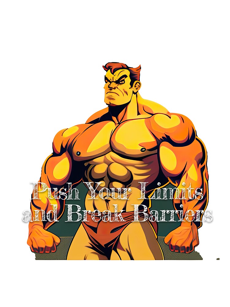 Push Your Limits and Break BarriersDesignBodybuilding Fitness Gym Workout Exercise Merch Print Design by tengamerx