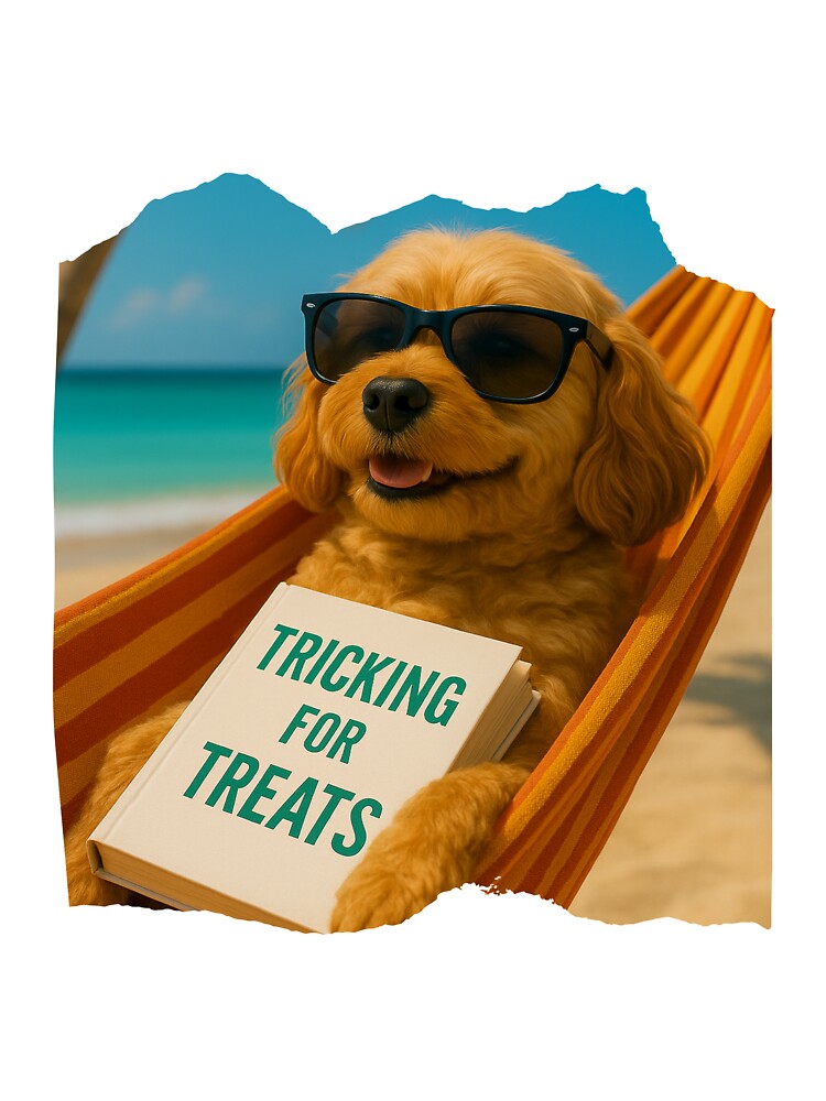 Will Trick for Treats - Funny Dog Art for finding your balance by Hell-phaba