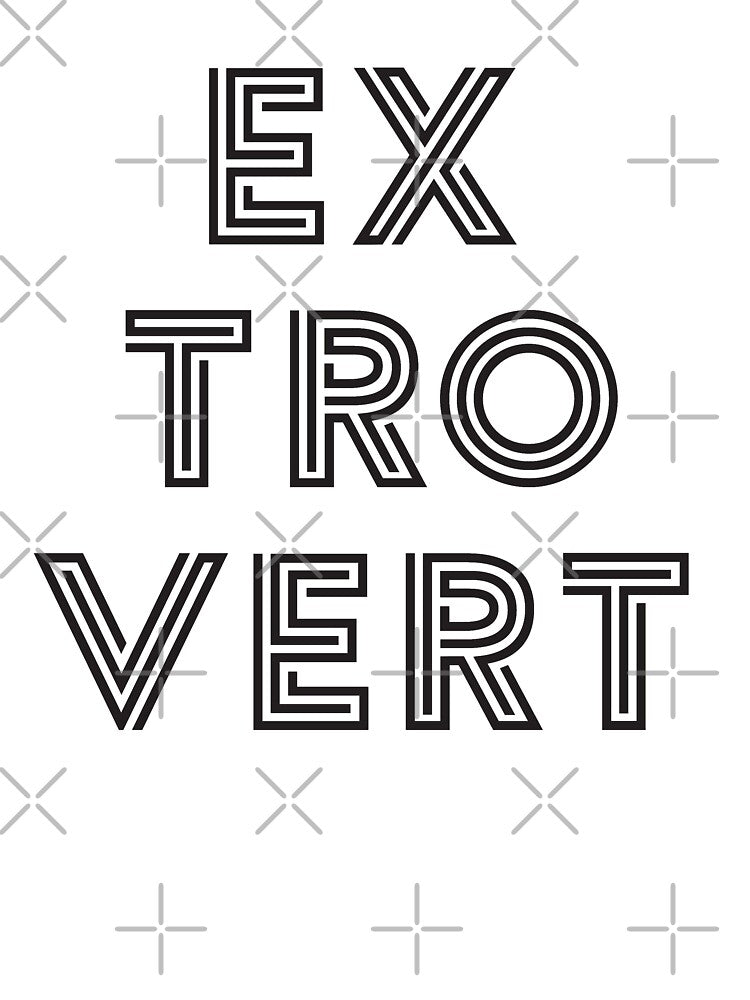 Extrovert - Black Print by teeworthy