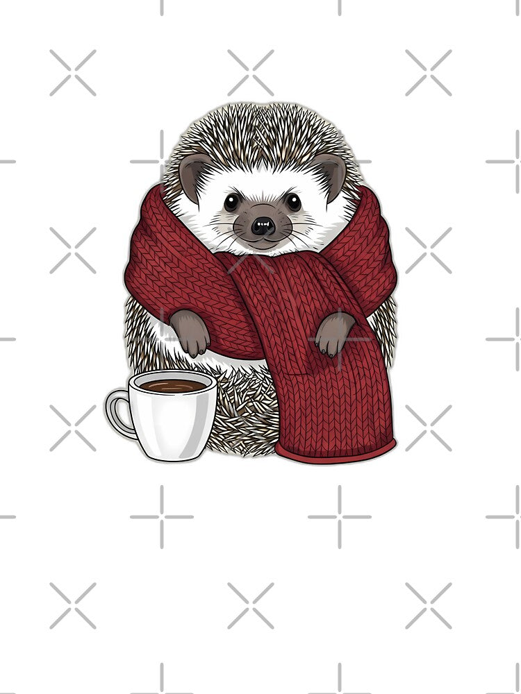 Hedgehog in Oversized Knitted Scarf by pumsquare