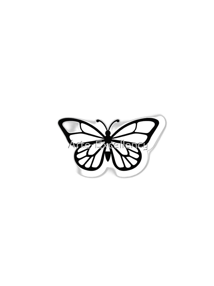 Anti-Social Butterfly Sticker by Arte-Excellency