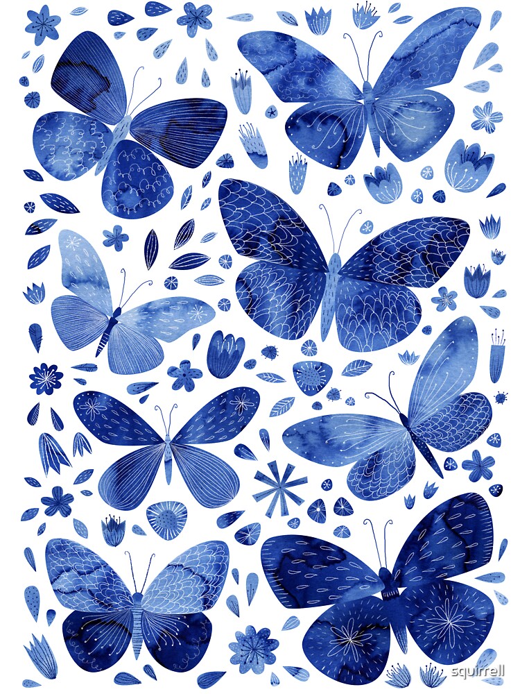 Blue Butterflies by squirrell