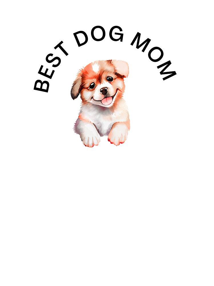 Best Dog Mom – Cute Puppy Tongue Out by gluxdesing