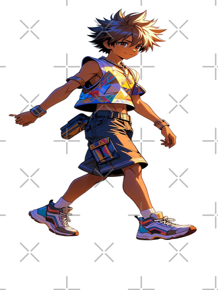 Anime Festival Kid – Coachella Streetwear Aesthetic | Colorful Anime T-Shirt & Sticker Design by Sushikidsntod