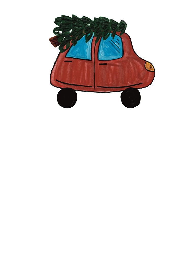 Little Red Car Does Christmas by k8createsstudio