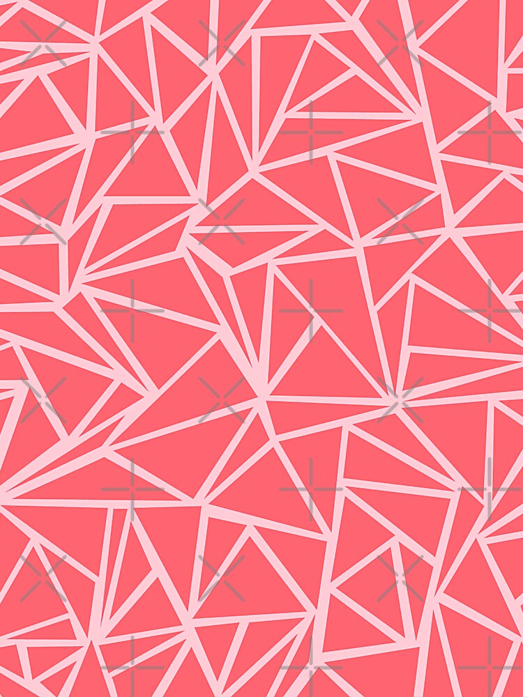 Geometric triangles,pink by cutecrazytshirt