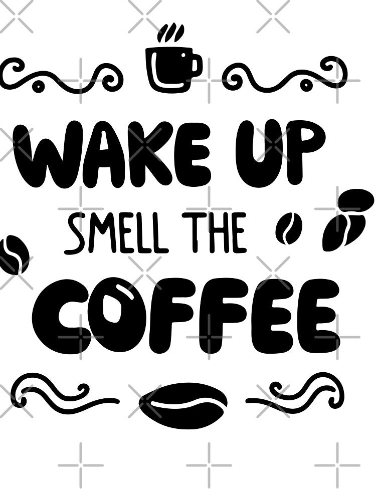 Wake Up Smell The Coffee – Minimal Coffee Quote Typography by Lulunza