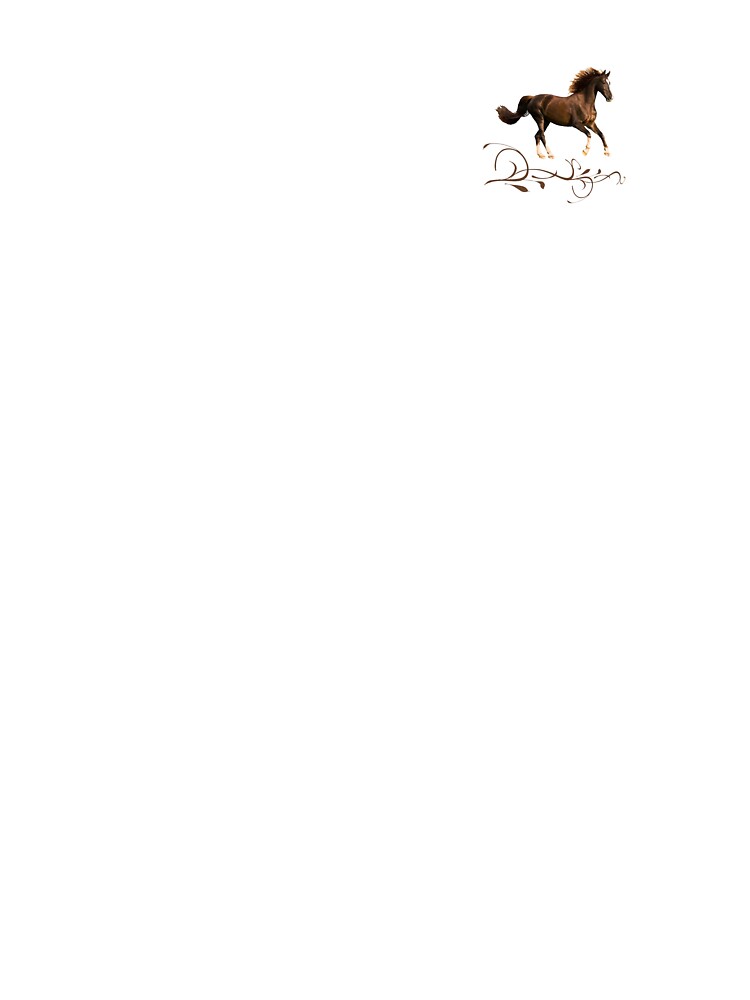 Dark Brown Horse with Birds – Minimal Logo Design by Dotadoari