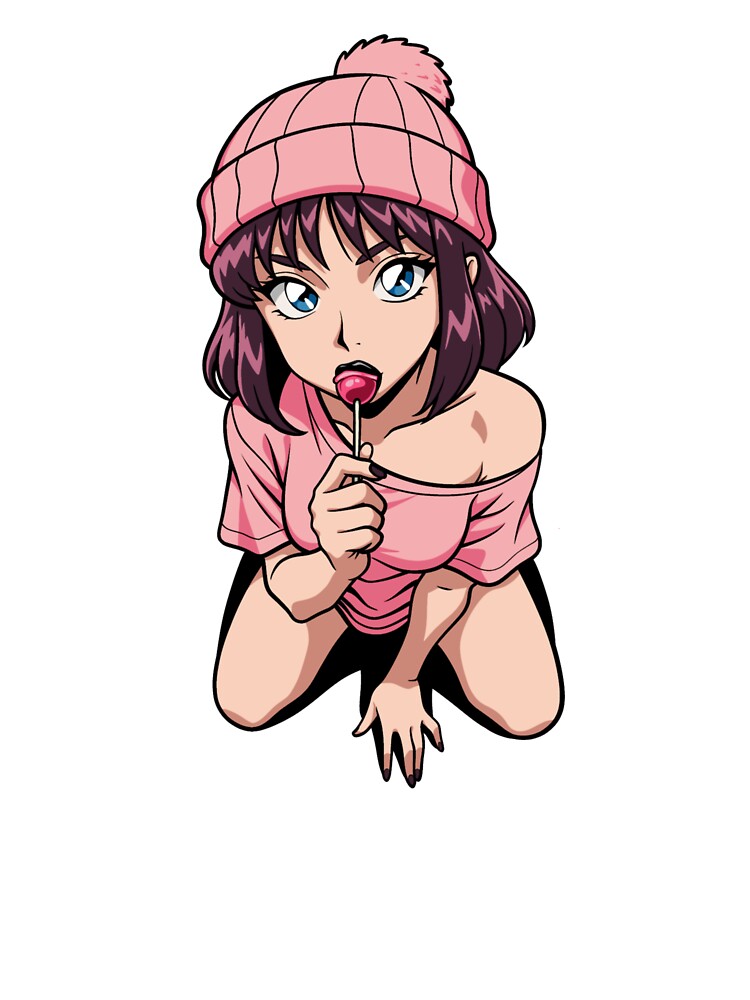 Pastel Goth Anime Girl Lollipop Aesthetic by MainColle