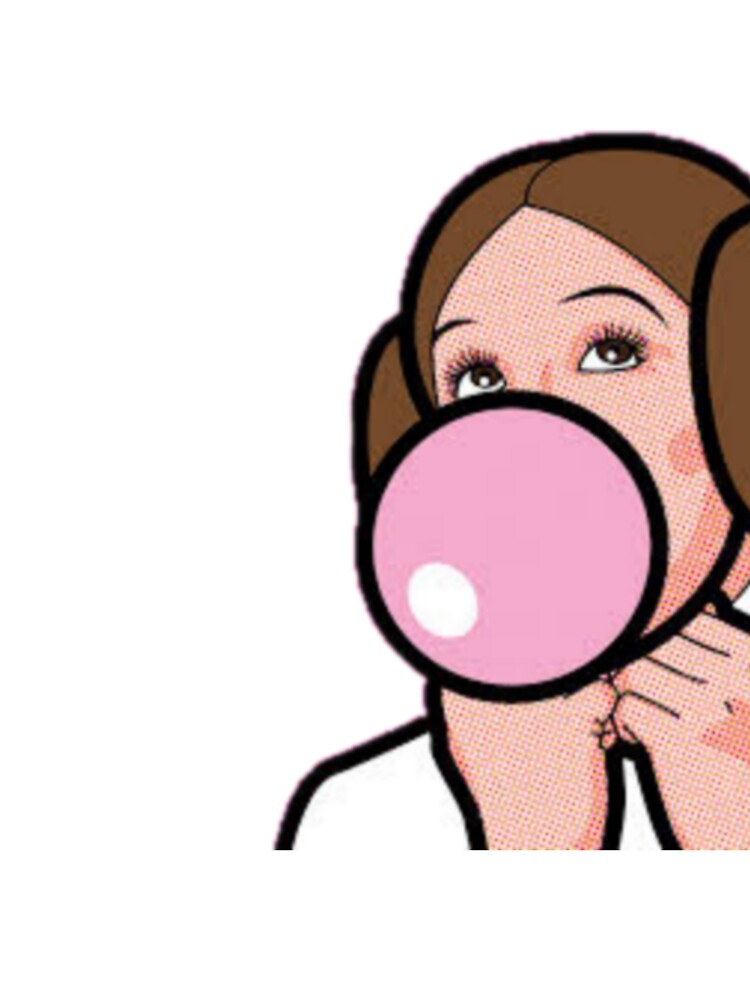 Pop Art girl blowing chewing gum by DuaaSiddiqui