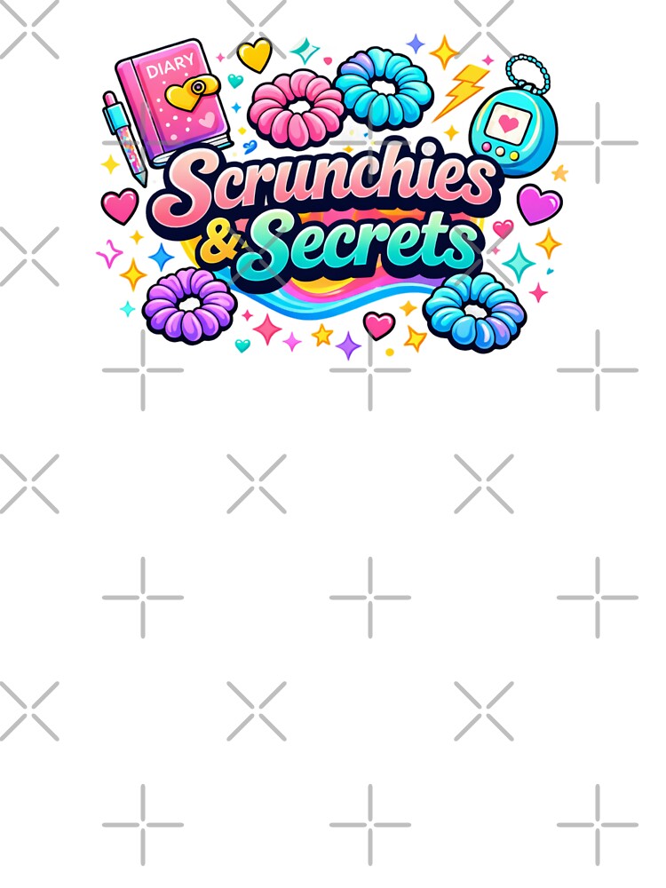 Scrunchies & Secrets Shirt – Vintage 90s Girl Nostalgia Tee | Retro Sleepover Aesthetic by MEMORY-LN-Tees