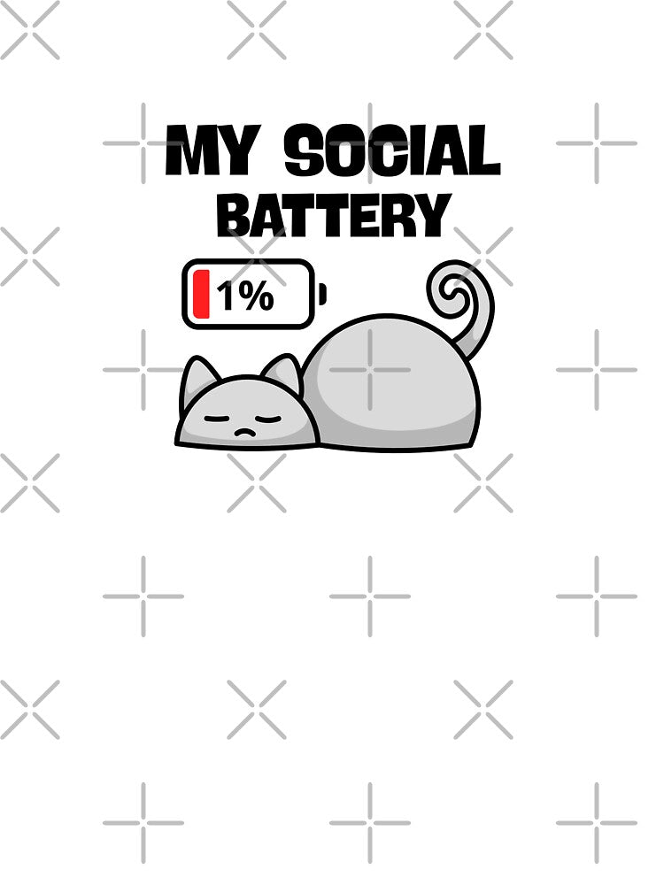 My soial battery cat funny meme by Aftertomorrow