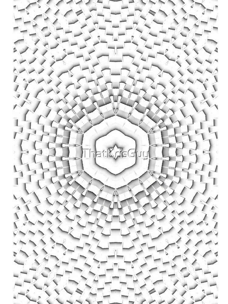 3D Grayscale Hexagon Geometric Art by ThatKrisGuy