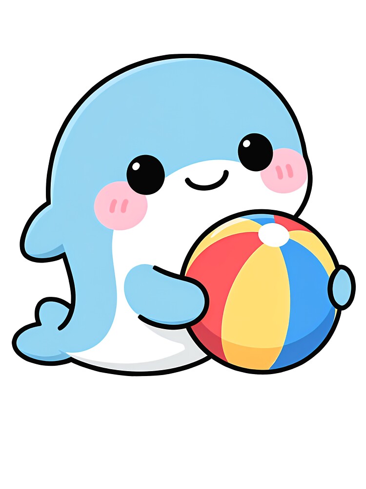 Dolphin holding beach ball by Kimicute