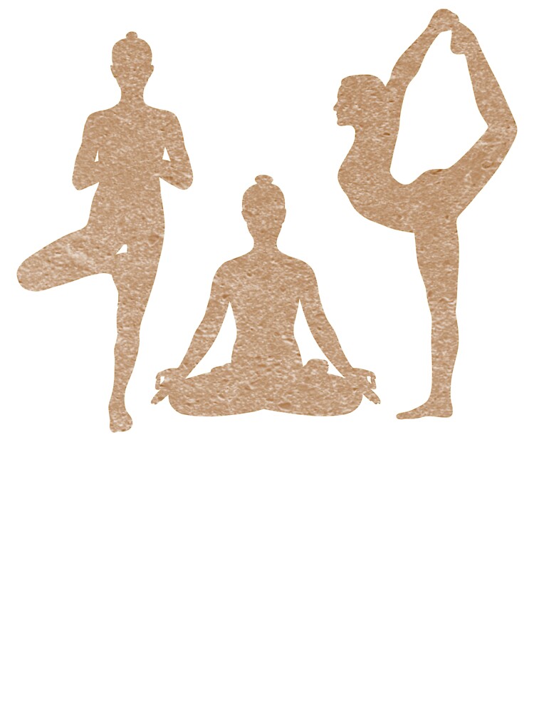Three Yoga Poses: Tree, Lotus, and Dancer by Laanas55