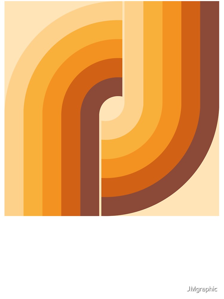 Geometric Retro Vintage Style - Warm brown, orange, yellow by JMgraphic