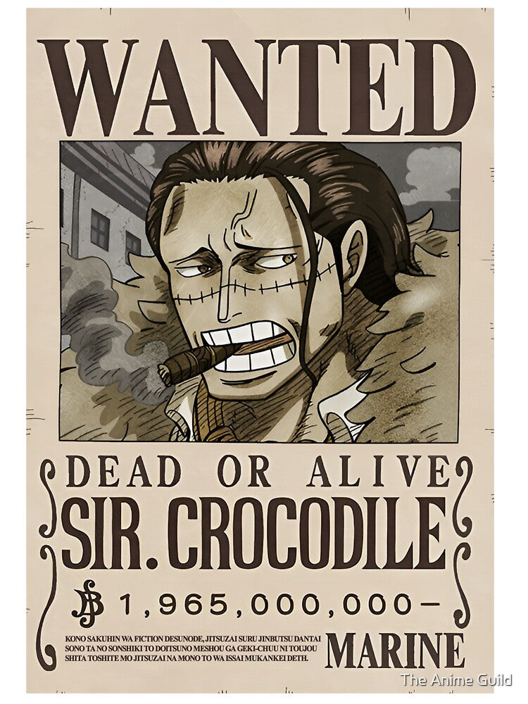 Sir. Crocodile Wanted Poster by The Anime Guild