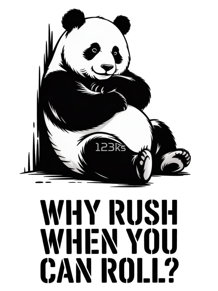 Lazy Panda - Why rush when you can roll? by 123ks