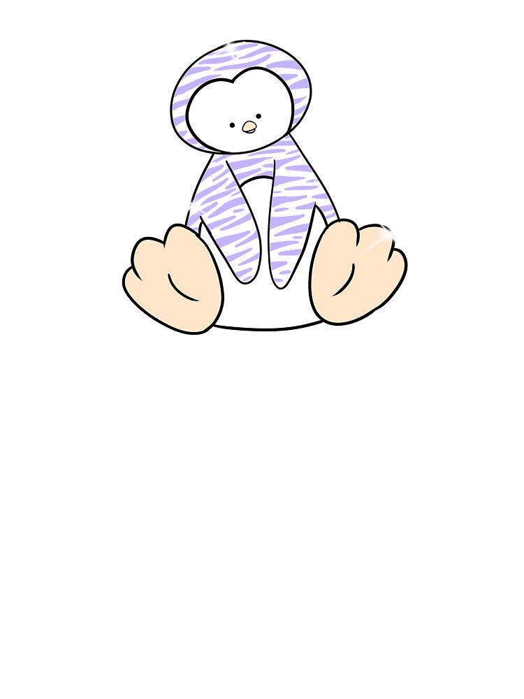 Animal Print Penguin (purple zebra) by gross-girl99