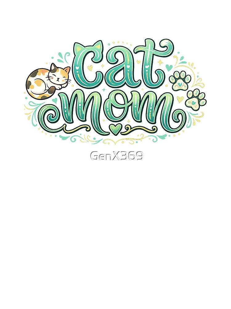 Cat Mom Cute Cat Lover Design | Cat Mama Gift for Pet Lovers by GenX369