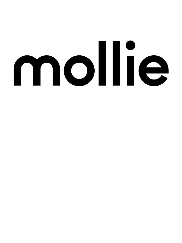 Mollie Minimalist Black Monochrome Design by mseopr