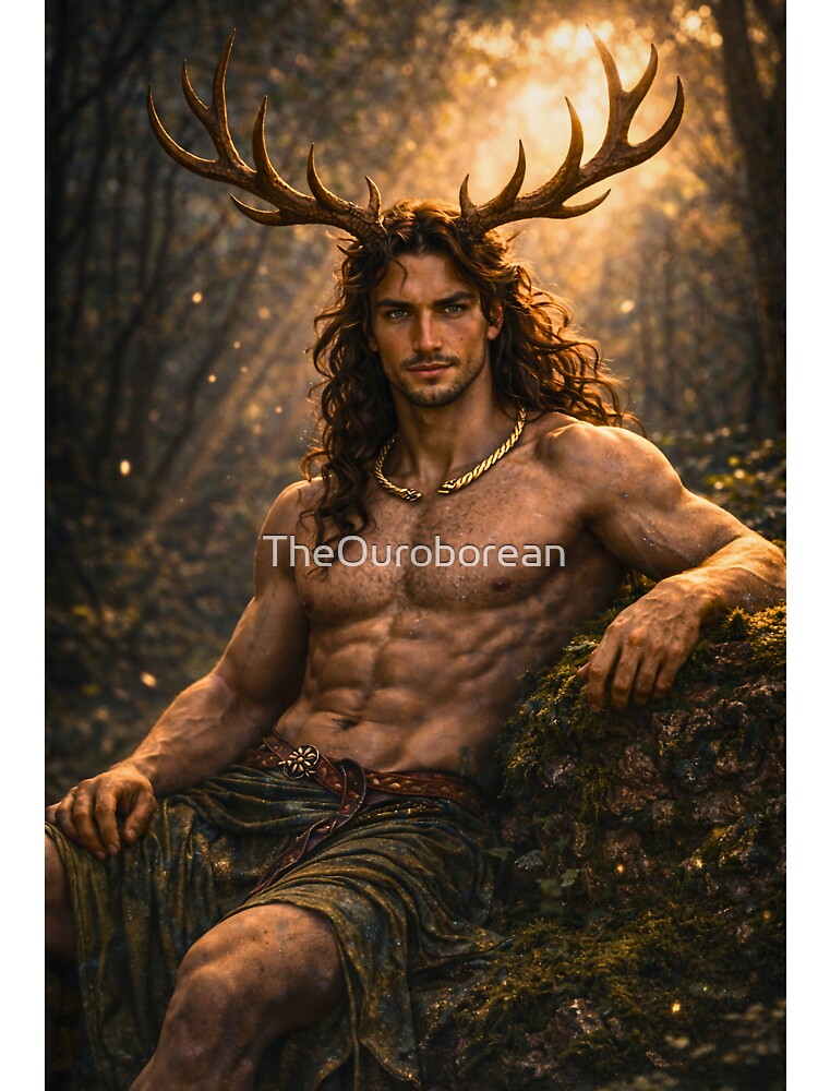Cernunnos Celtic Horned God - Forest Guardian by TheOuroborean