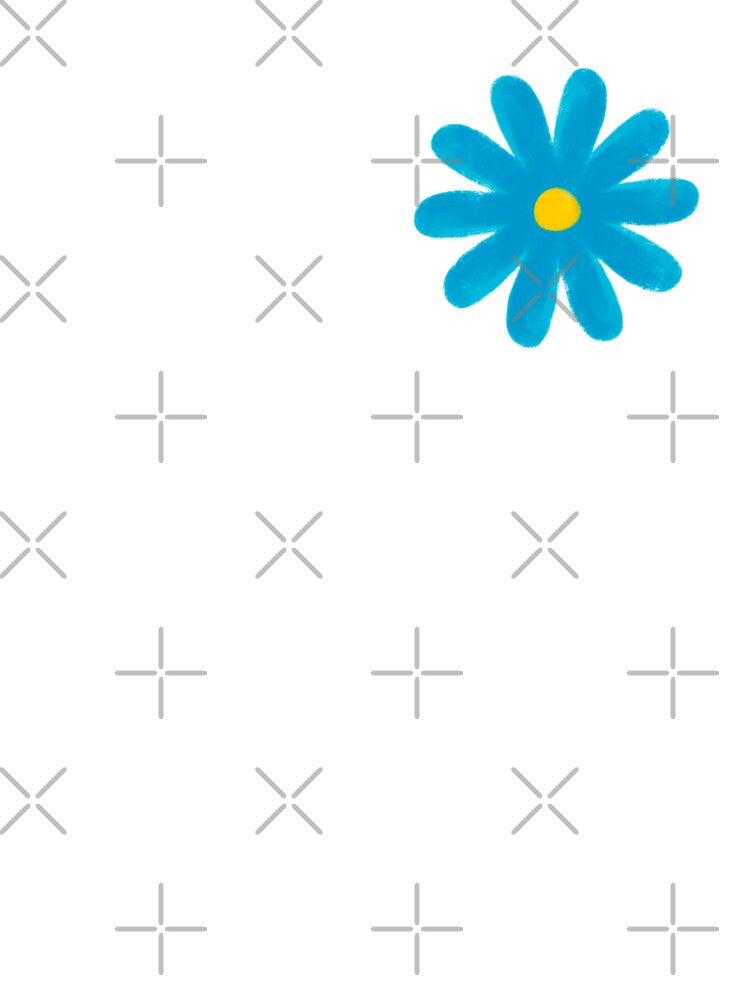 Blue Painted Flower Aesthetic by TVserious