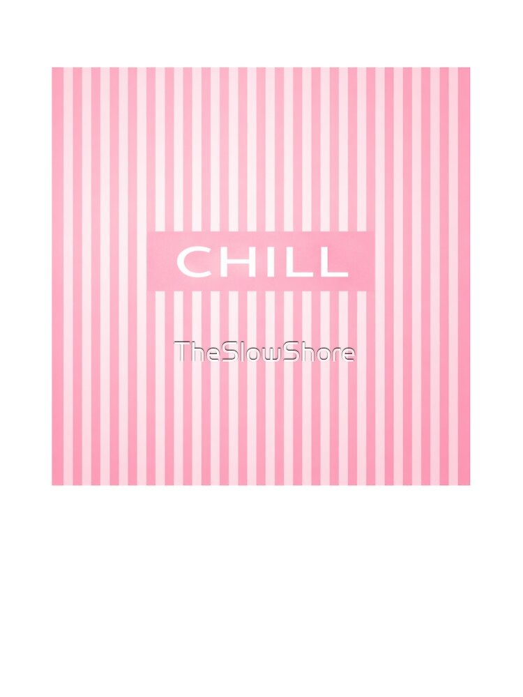 Pink Striped CHILL Aesthetic | Minimalist Zen Design | Soft Pastel Calm Vibes | Modern Clean Lines Art by TheSlowShore
