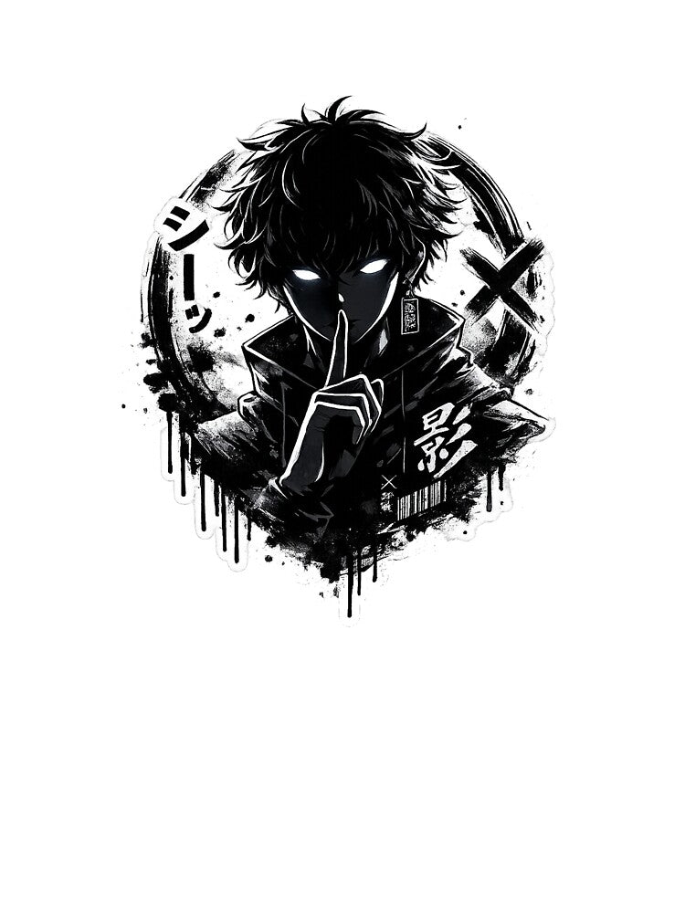Shadow Whisper Anime Aesthetic T-Shirt by Velmox