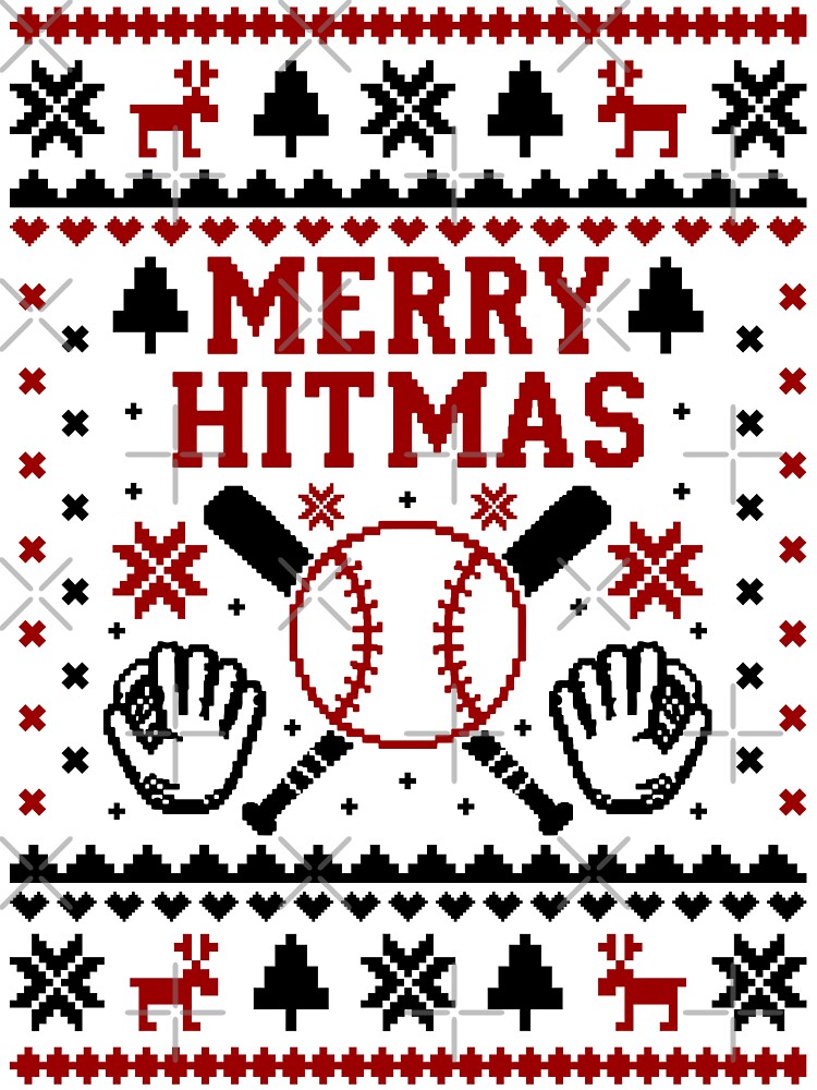 Merry Hitmas Baseball Ugly Christmas Sweater by hobbybox