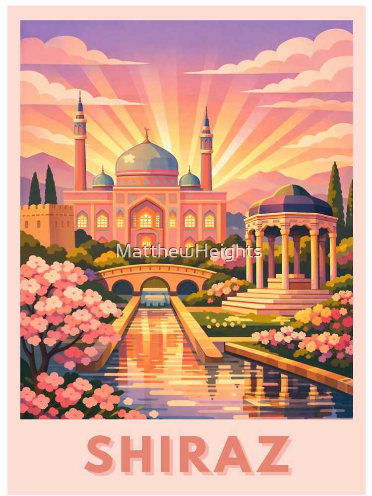 Shiraz Iran Travel Poster by MatthewHeights